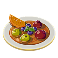 Frutas variadas pochadas