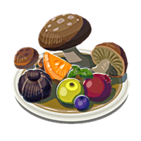 Salteado de frutas y setas