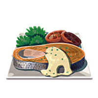 Salmón con salsa