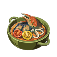 Sopa de pescado y tomate